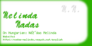 melinda nadas business card